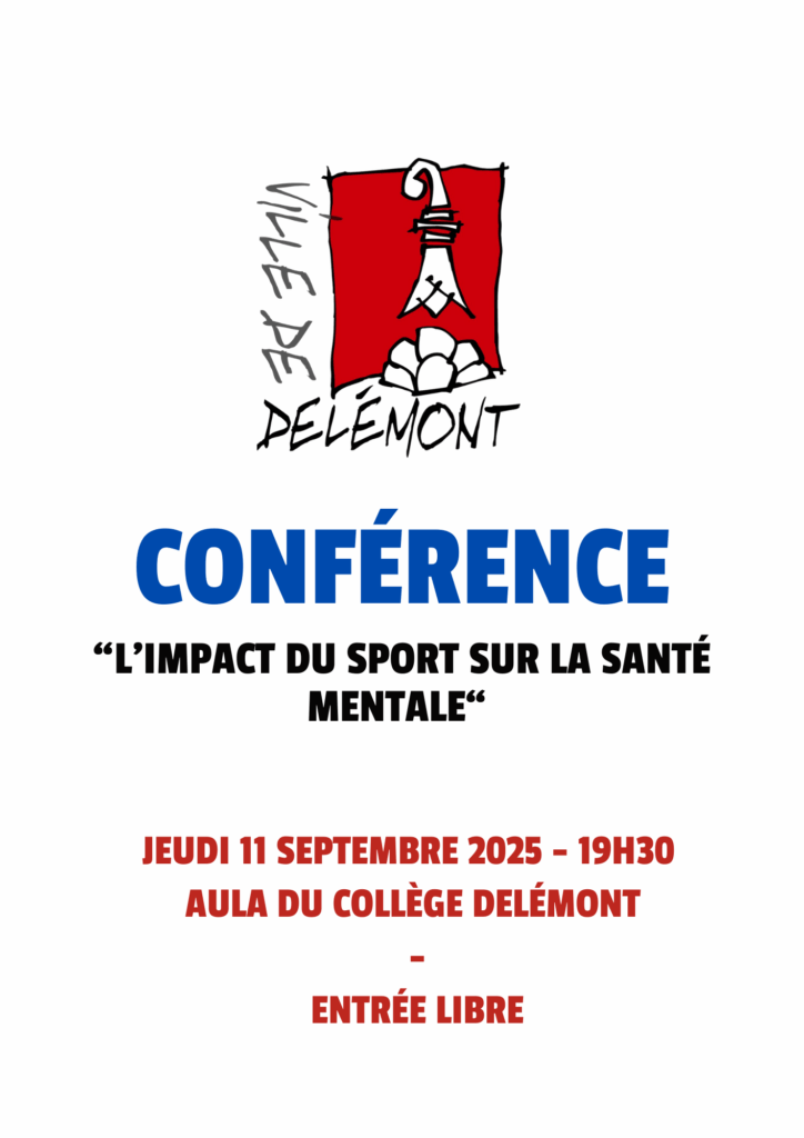 ConfÉrence “l’impact Du Sport Sur La SantÉ Mentale“ Jeudi11septembre2025 - 19h30 Aula Du CollÈgedelÉmont - EntrÉe Libre Fondation O2